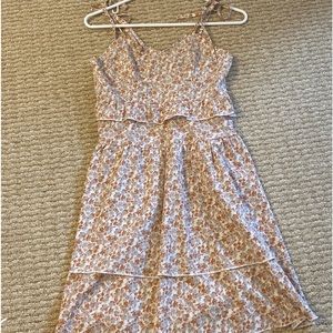 floral printed ruffle dress